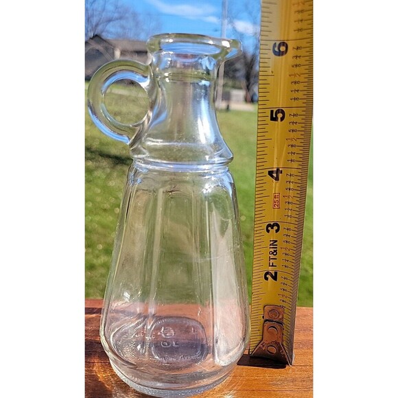 Vintage Duraglas Cruet with Stopper Clear Glass Crafting MCM Vinegar Oil - Picture 10 of 12